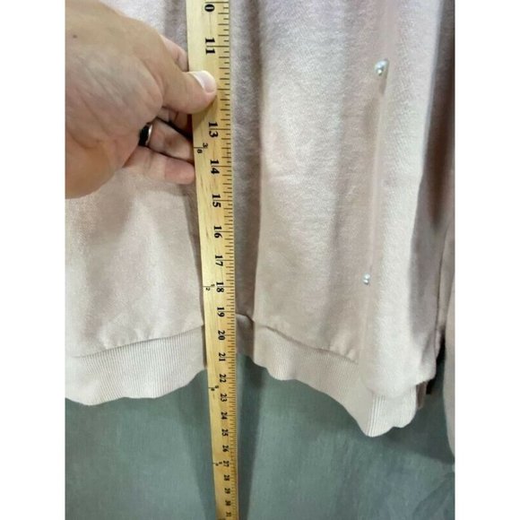 Zara Trafaluc Shirt Women Small Beige Pearls Beads Long Sleeve Pullover Ladies. - Picture 7 of 8